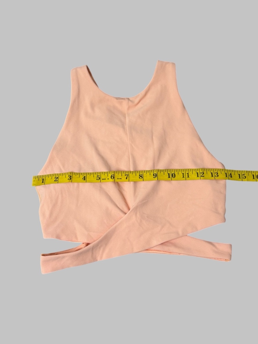 Athleta Conscious Cut Out Crop Peach Active Sports Bra - Picture 6 of 6